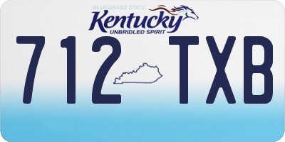 KY license plate 712TXB