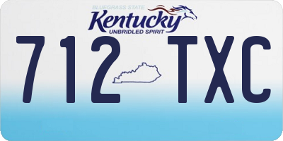 KY license plate 712TXC