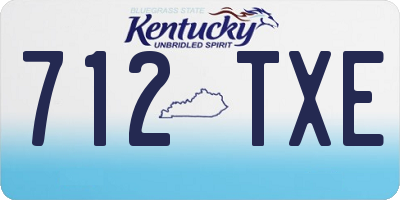 KY license plate 712TXE