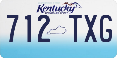 KY license plate 712TXG