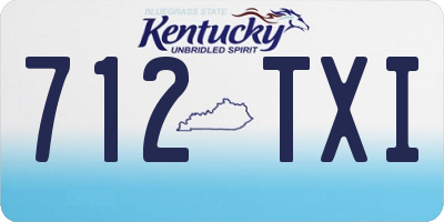 KY license plate 712TXI