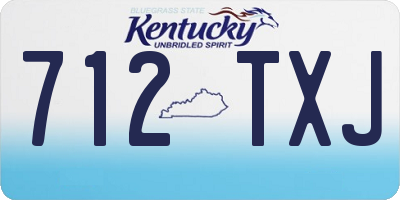 KY license plate 712TXJ