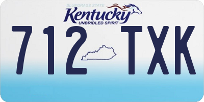 KY license plate 712TXK