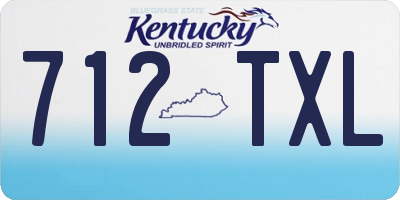 KY license plate 712TXL