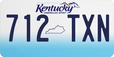 KY license plate 712TXN