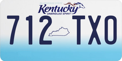 KY license plate 712TXO