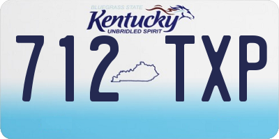 KY license plate 712TXP
