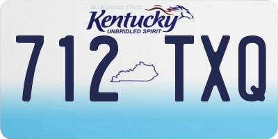KY license plate 712TXQ
