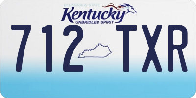 KY license plate 712TXR
