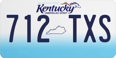 KY license plate 712TXS