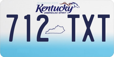 KY license plate 712TXT