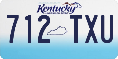 KY license plate 712TXU