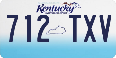 KY license plate 712TXV