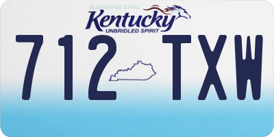KY license plate 712TXW