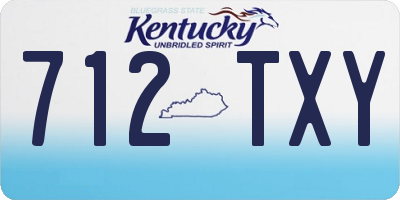 KY license plate 712TXY