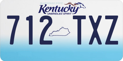 KY license plate 712TXZ