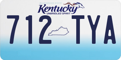 KY license plate 712TYA