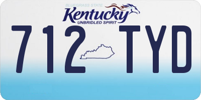 KY license plate 712TYD