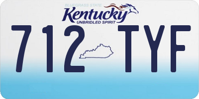 KY license plate 712TYF