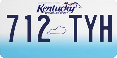KY license plate 712TYH