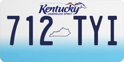 KY license plate 712TYI