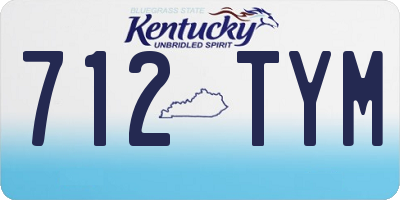 KY license plate 712TYM