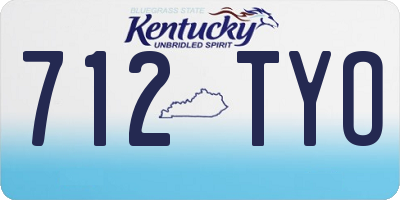 KY license plate 712TYO