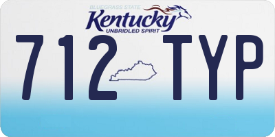 KY license plate 712TYP