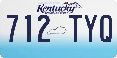 KY license plate 712TYQ