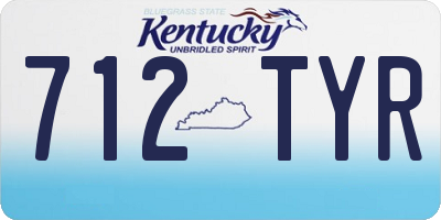 KY license plate 712TYR