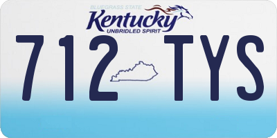 KY license plate 712TYS