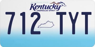 KY license plate 712TYT