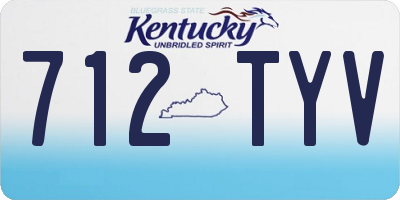 KY license plate 712TYV