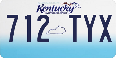 KY license plate 712TYX
