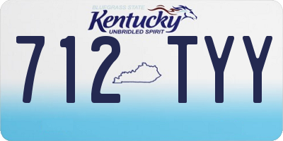 KY license plate 712TYY