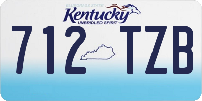 KY license plate 712TZB