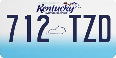 KY license plate 712TZD