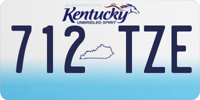 KY license plate 712TZE