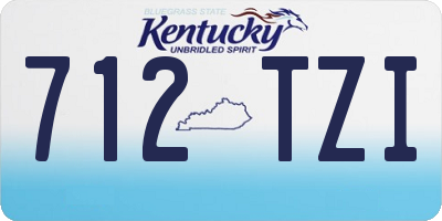 KY license plate 712TZI