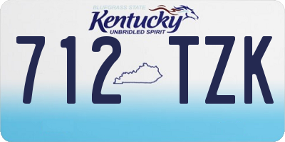 KY license plate 712TZK