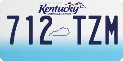 KY license plate 712TZM