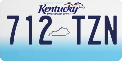 KY license plate 712TZN