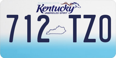 KY license plate 712TZO