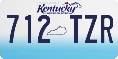 KY license plate 712TZR