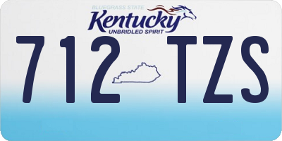KY license plate 712TZS
