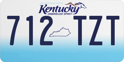 KY license plate 712TZT