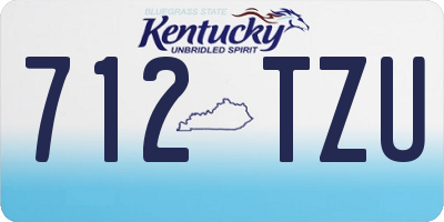 KY license plate 712TZU