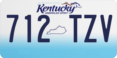 KY license plate 712TZV