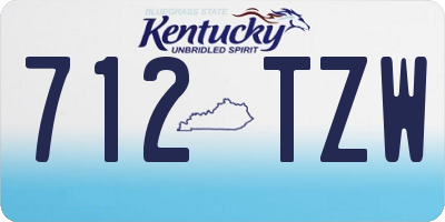 KY license plate 712TZW