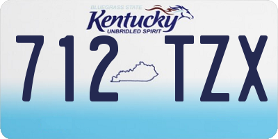 KY license plate 712TZX
